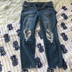 Old navy ripped rockstar jeans